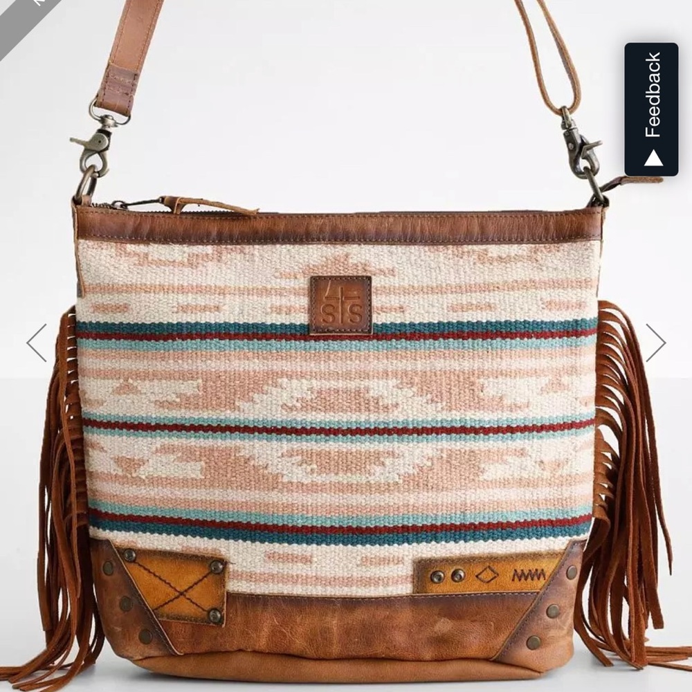 STS Palomino Leather Fringe Purse